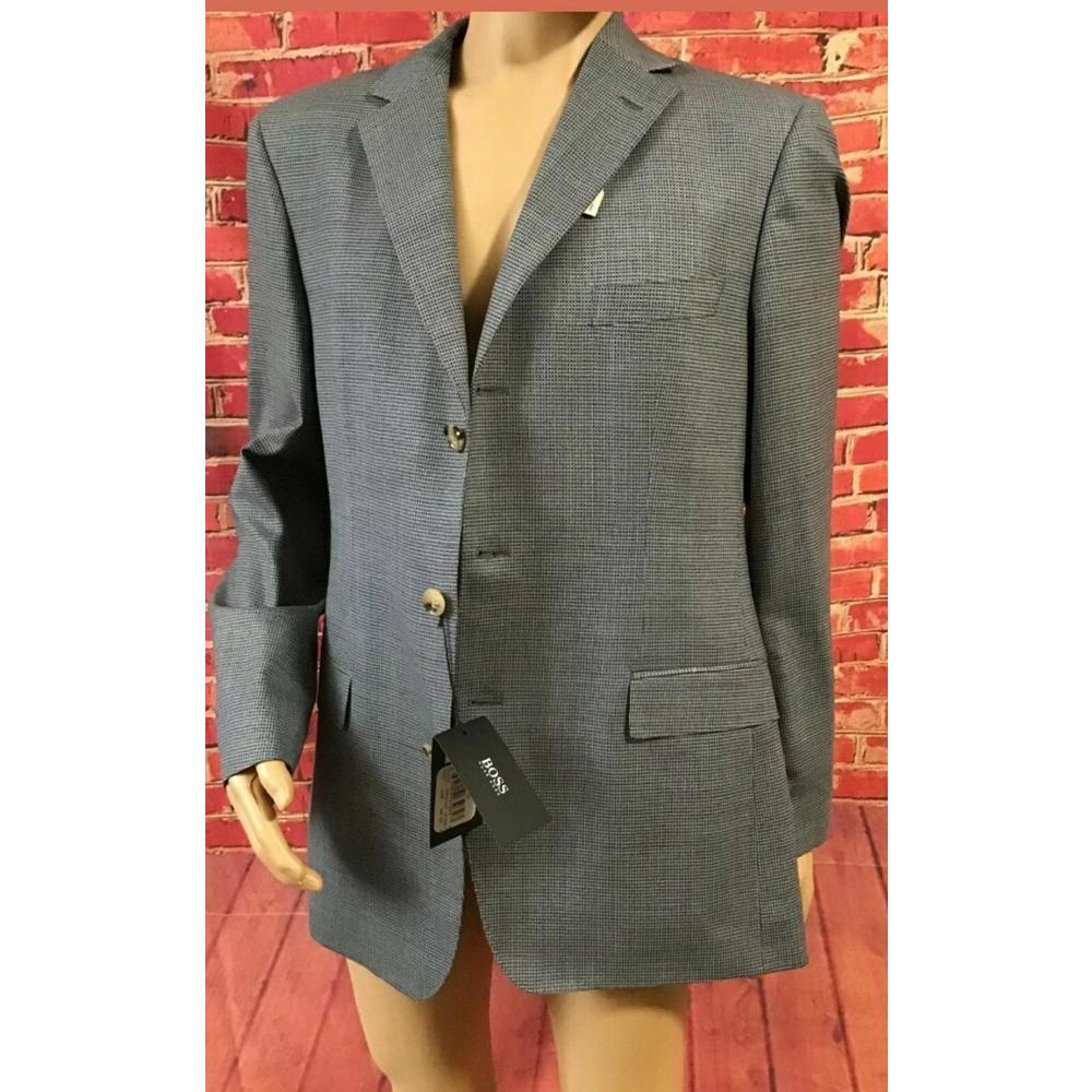 LORO PIANA, Hugo Boss Scorsese Black/Brown/Blue Men's coat Blazer Jacket 42R NWT